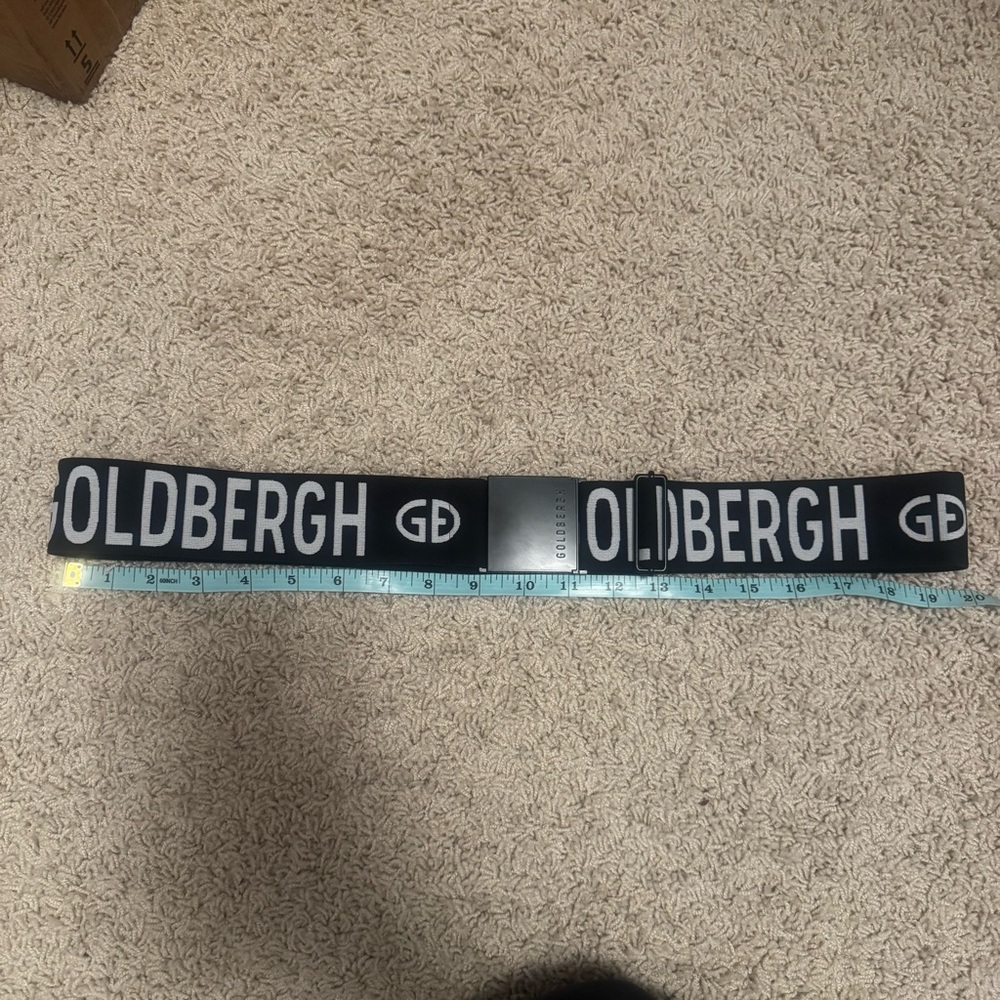 Goldbergh Ski Belt Logo Black and White for Ski Pants, Jacket, and ski suits - Picture 4 of 4